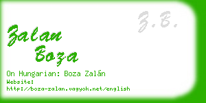 zalan boza business card